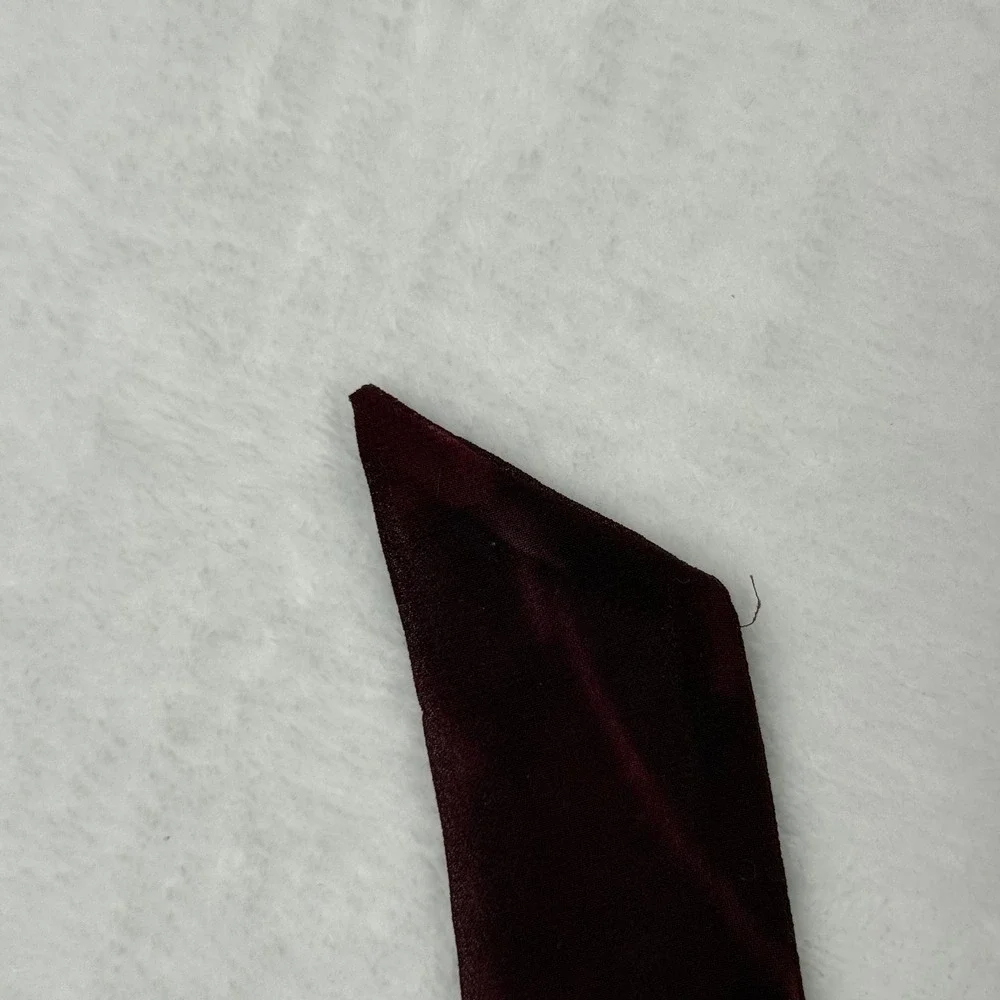 Tory Burch Whitney Wrap ASO Burgundy Pleated Ruffle Wrap‎ Midi Dress S P READ