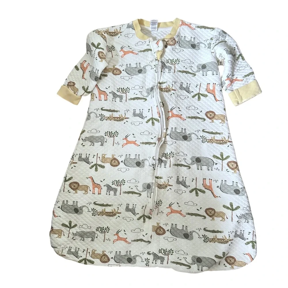 HB Baby‎ Sleep Sack Wearable Blanket 12-18M Safari Animals Print Cotton Blend