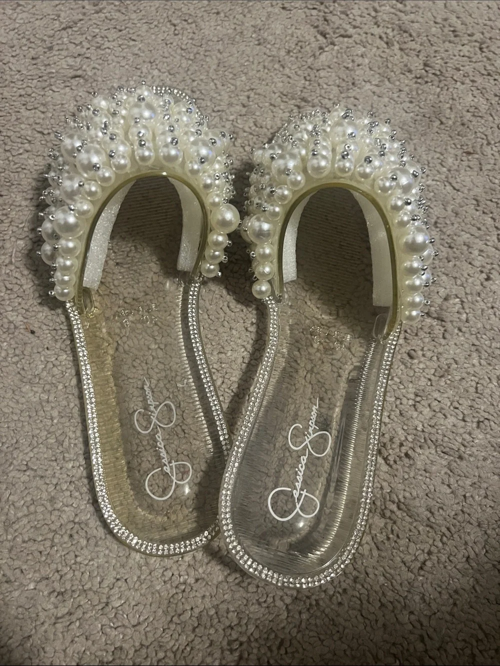 Jessica Simpson sandals metallic