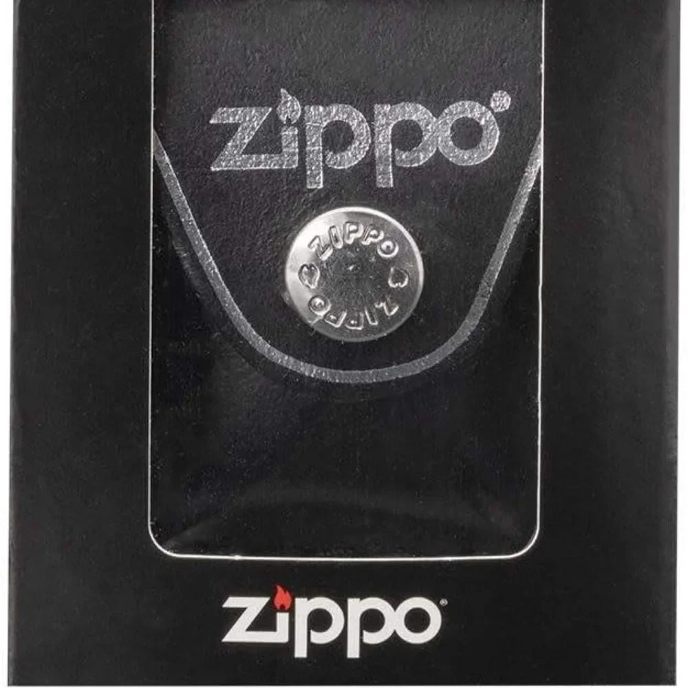 Zippo Leather Flip Lighter Pouch‎ with Belt Clip Black New in Box