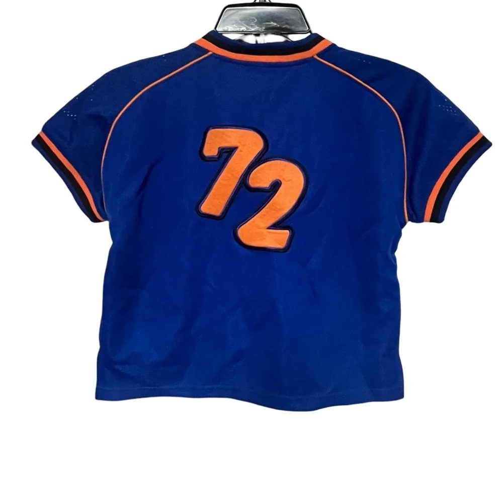 NWT Regal Wear Kids New York 72 Full Zip Mesh Jersey Blue Orange‎ Junior Large