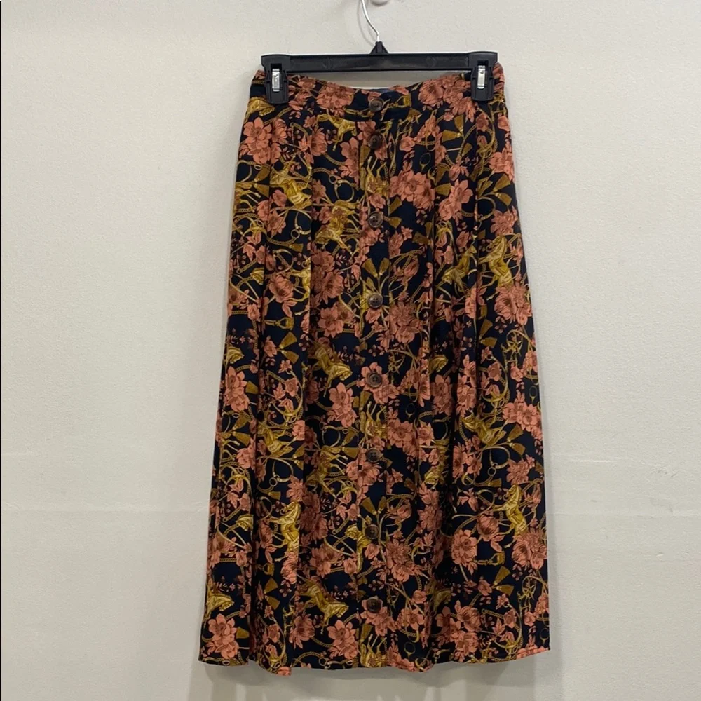 Modcloth‎ Size 2 Midi A-Line Skirt Horse Print