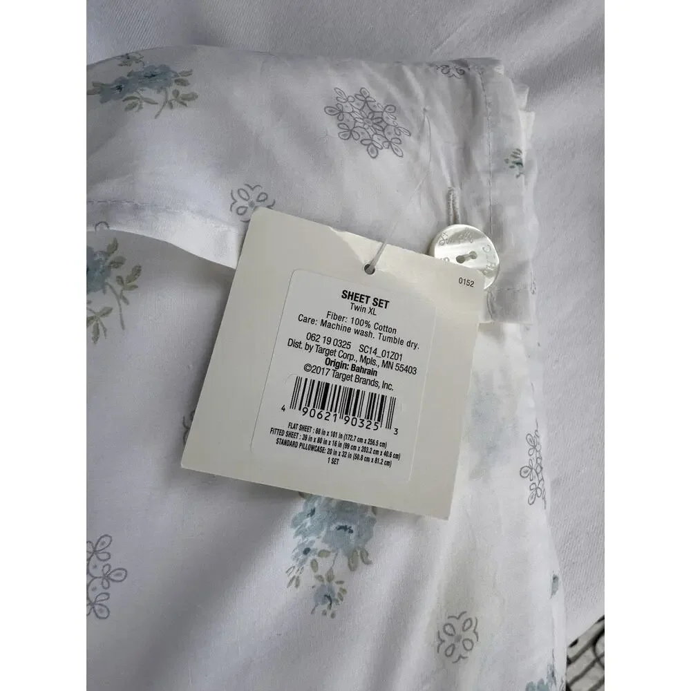 Rachel Ashwell Simply Shabby Chic Medallion Rose Twin XL Sheet Set READ