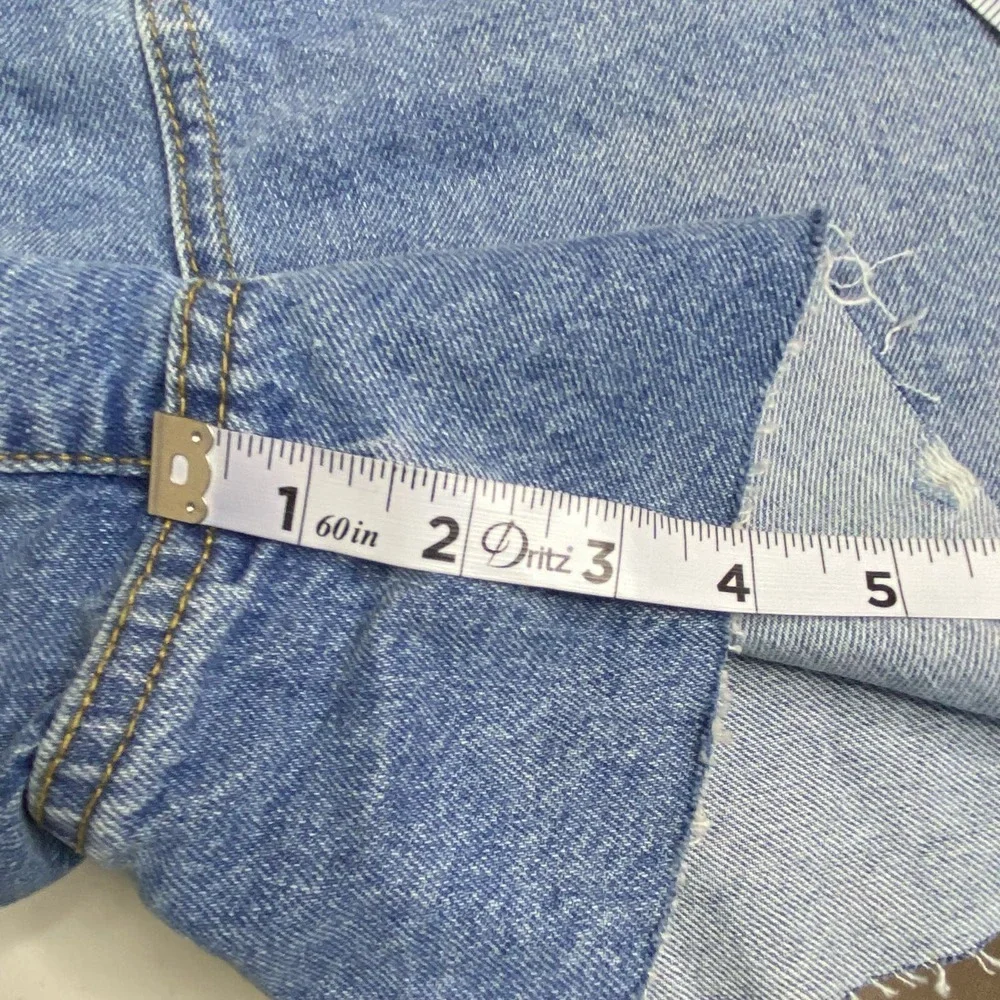 Cotton:On Plus Size 24 Curve A-Line High Rise Denim Cut Off‎ Shorts Medium Wash
