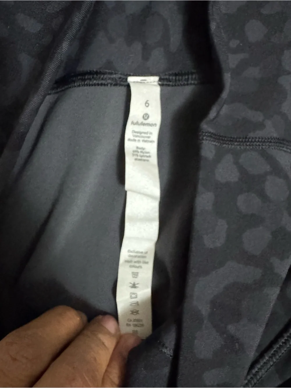 lululemon athletica Black Tonal Animal-Print High-Rise Leggings