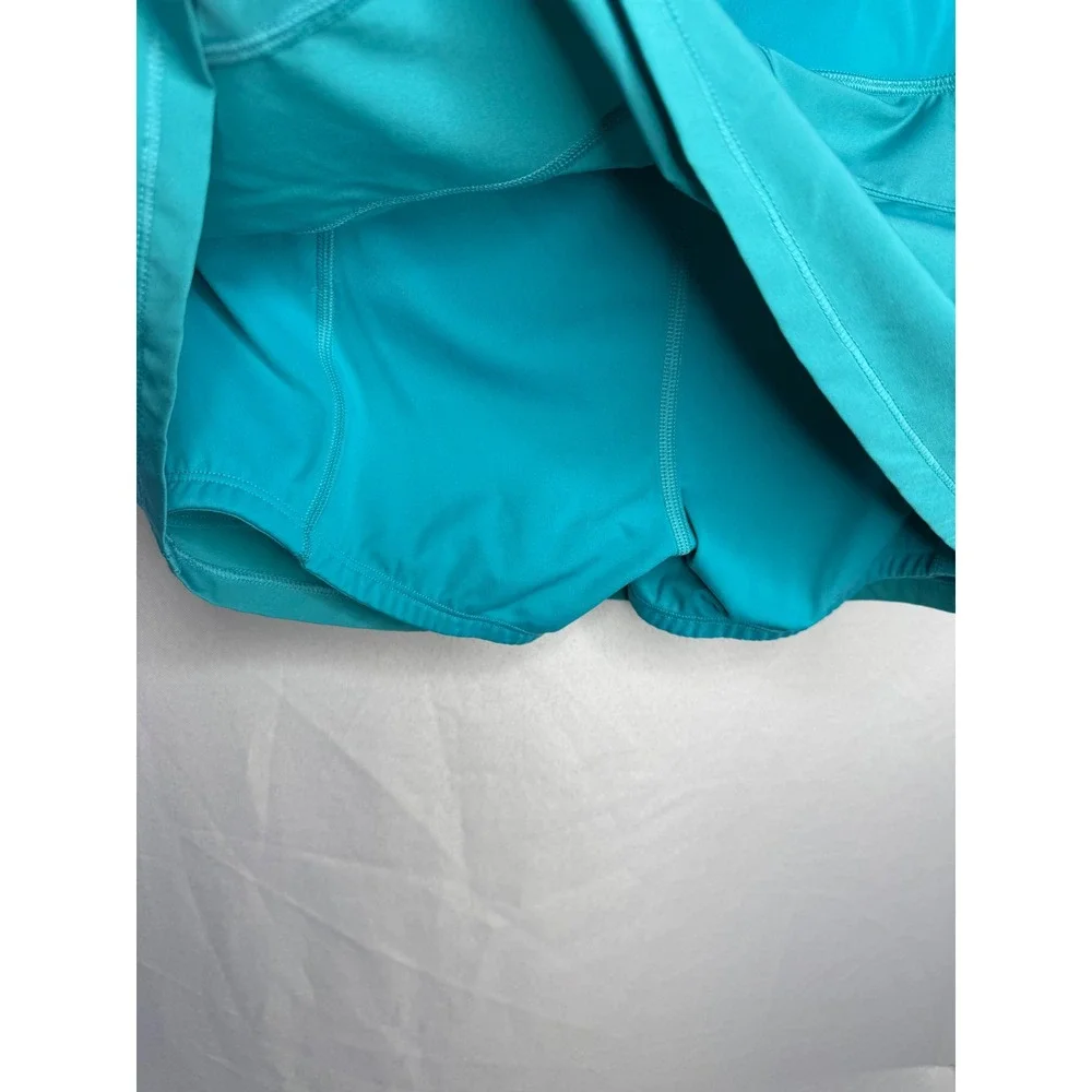 CRZ YOGA Teal Blue Athletic Tennis Skort with Zipper Pocket XXS 00