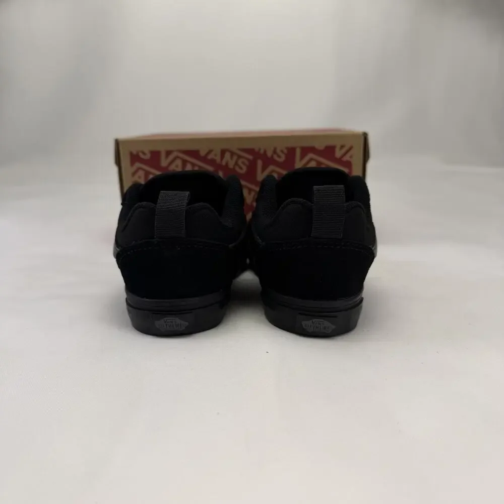 Vans‎ Knu School Suede & Canvas Sneakers Triple Black Toddler Size 9 NEW IN BOX!