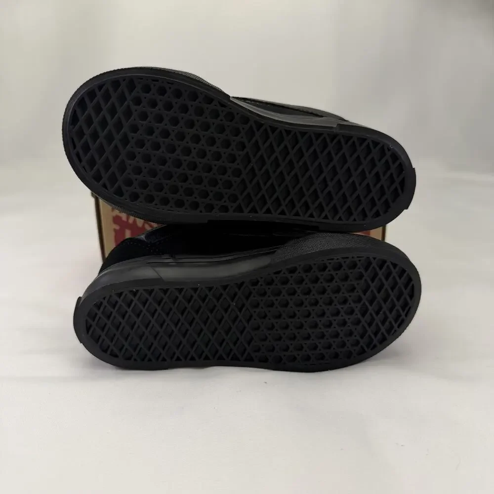 Vans‎ Knu School Suede & Canvas Sneakers Triple Black Toddler Size 9 NEW IN BOX!