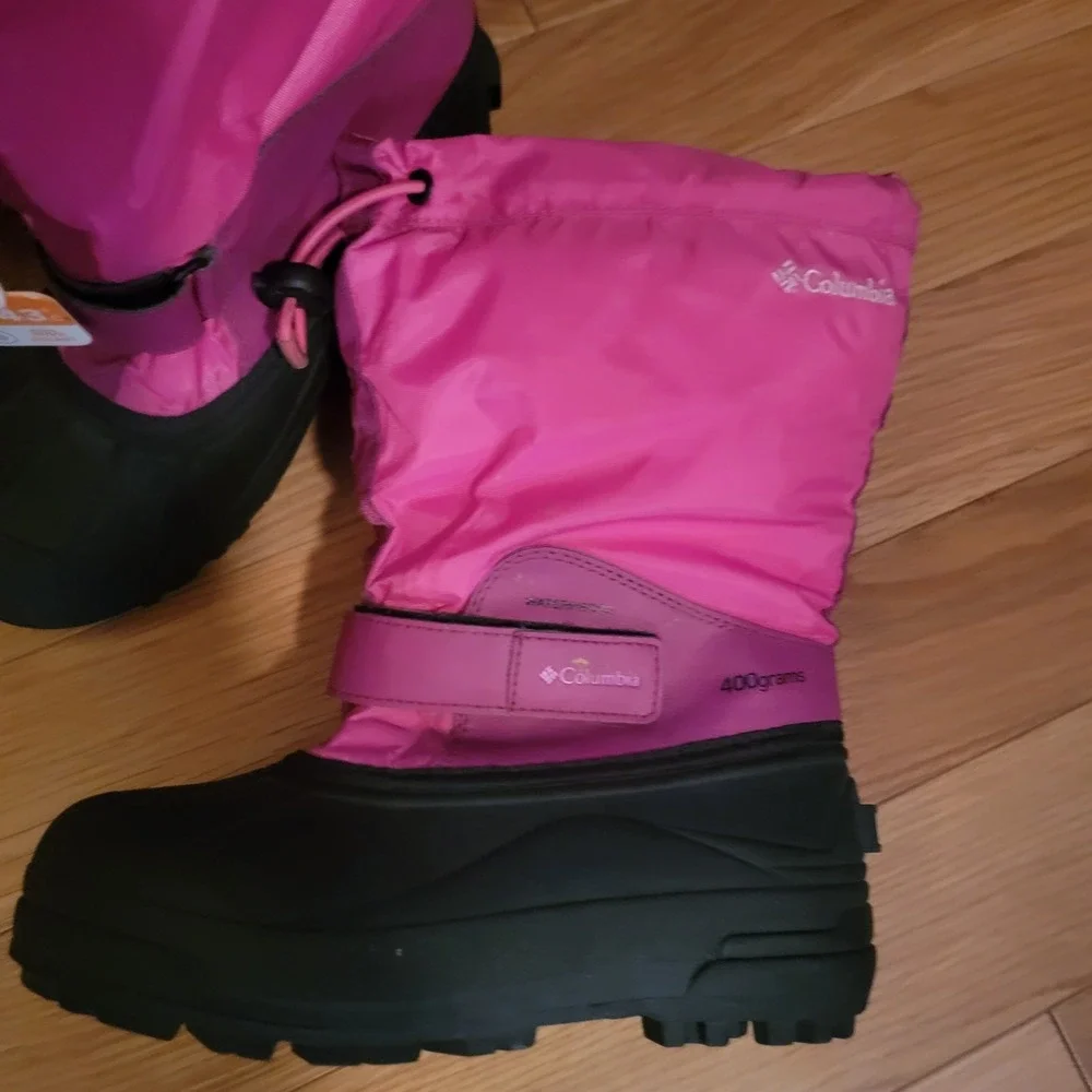 Columbia Powderbug Forty Youth Pink Waterproof Winter Kids Boots size 3 NWT