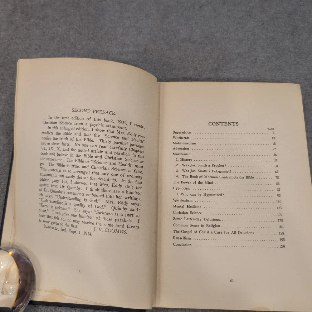 Religious‎ Delusions J. V. Coombs 1914 Hardcover Standard Publishing Company