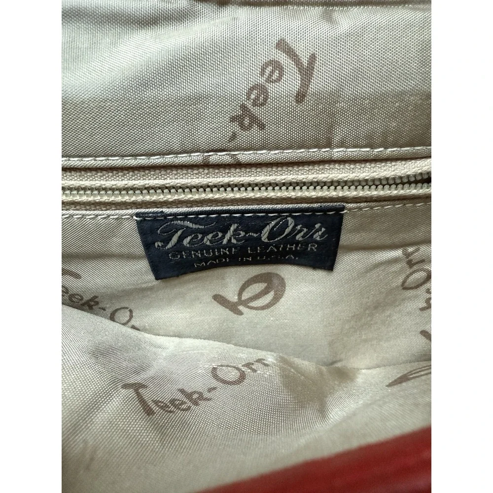 Teek Orr Vintage Genuine Leather Purse Red Clutch Handbag‎