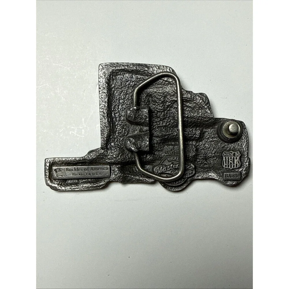 Vintage Buckles Of America 1980 Kenworth Semi Truck Belt Buckle Made in USA