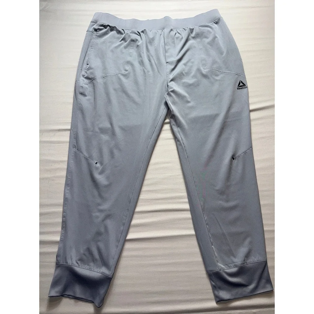 Reebok Mens Light Gray Performance Jogger Pants 3XL REM233PA08 Athletic Training