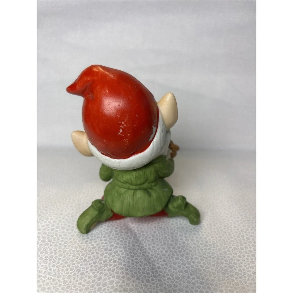 Adorable HOMCO CHRISTMAS‎ ELVES Figurines lot Of 2 Toy Makers, Vintage.