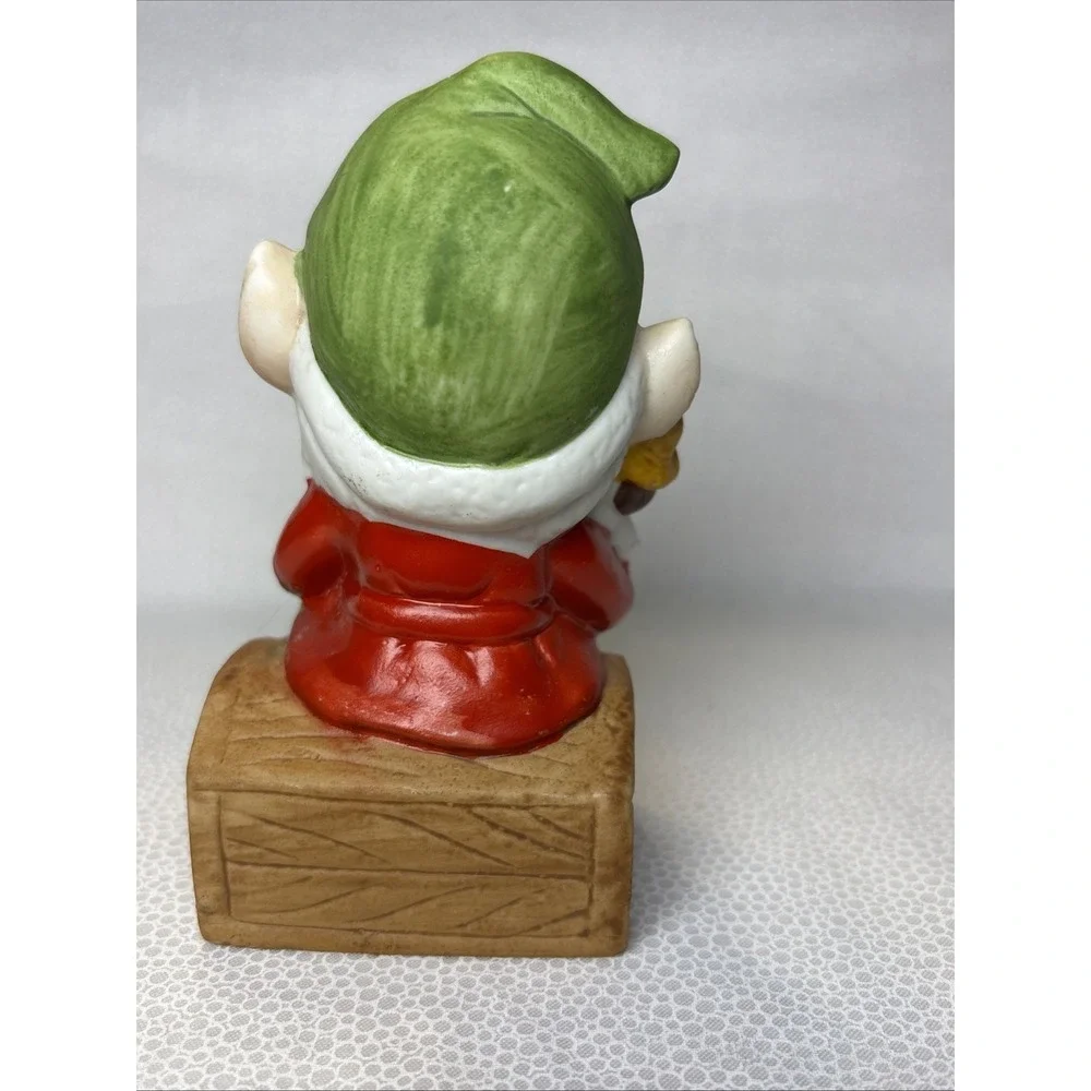 Adorable HOMCO CHRISTMAS‎ ELVES Figurines lot Of 2 Toy Makers, Vintage.