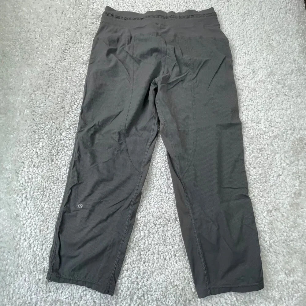 Lululemon Dance Studio Mid Rise Crop Pants Gray Womens 10
