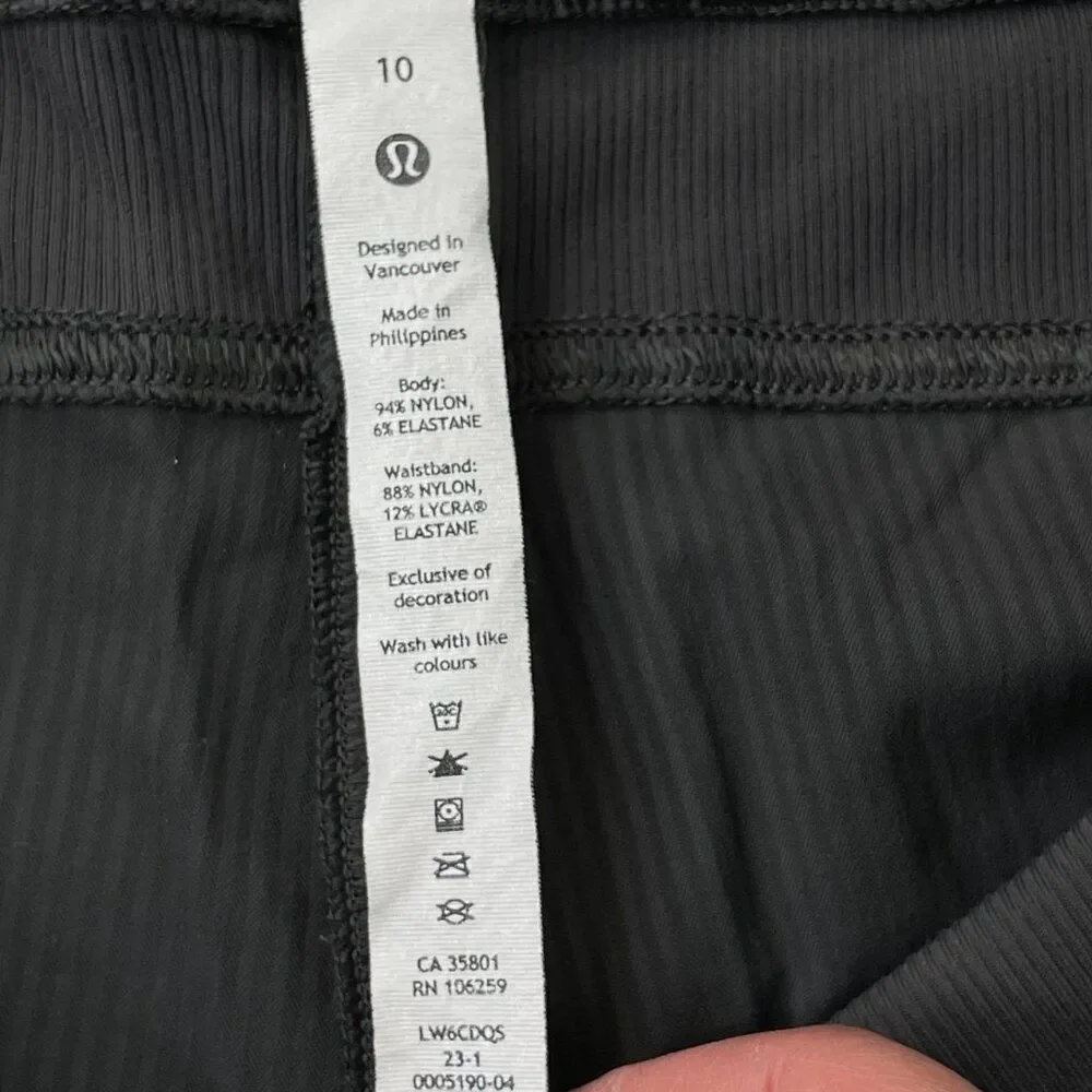Lululemon Dance Studio Mid Rise Crop Pants Gray Womens 10