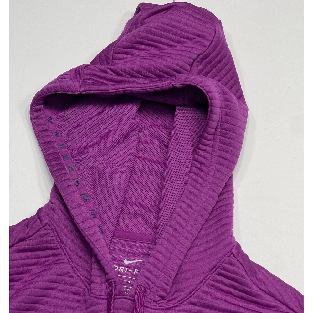 Women's Nike Dry Training‎ Veneer Quilted PullOver Hoodie 860136-550  size XL