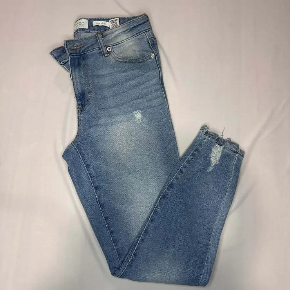 RE-generation by Celebrity Pink Meadow High Rise Distressed Skinny Jeans