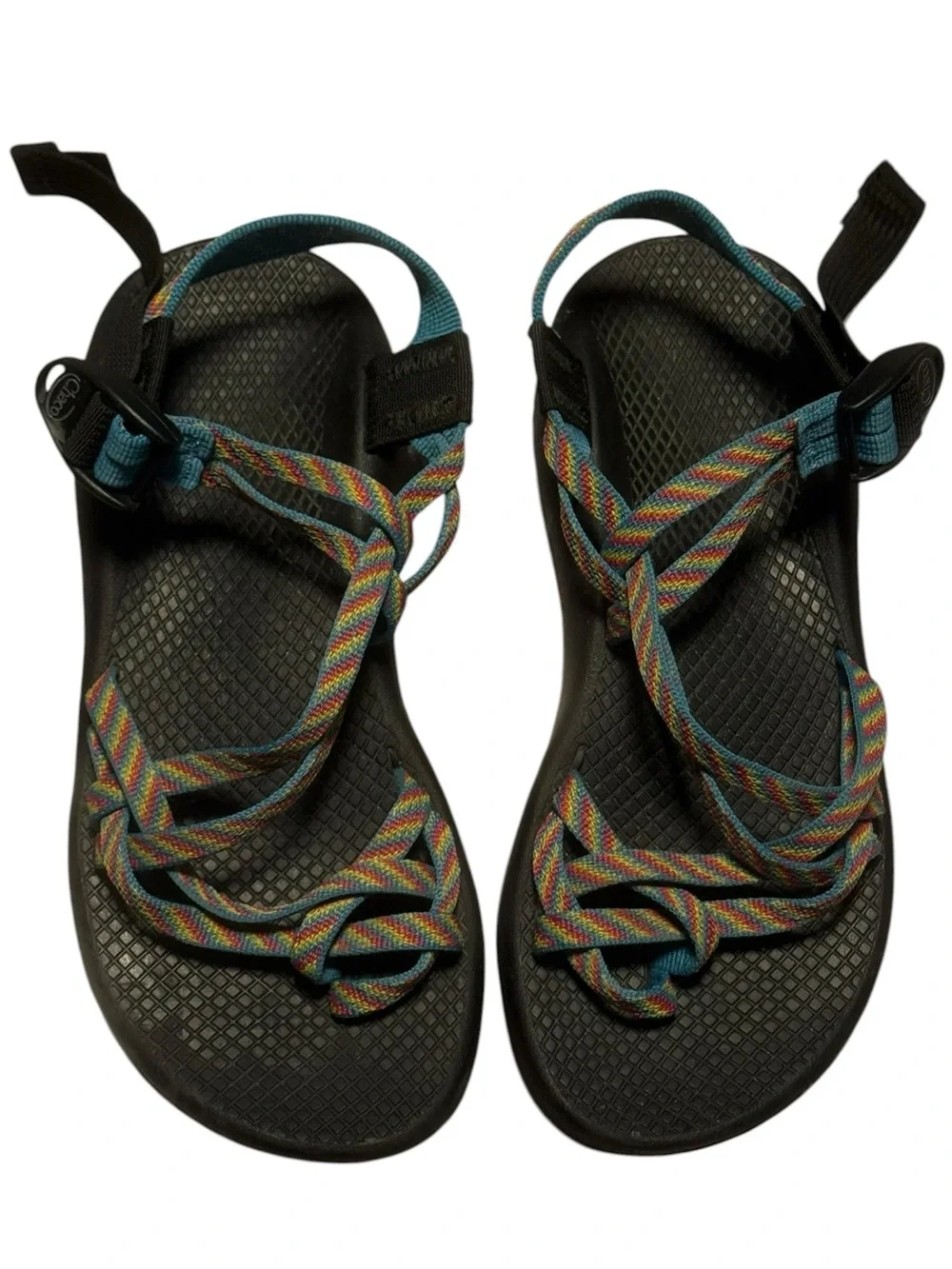 Chaco ZX/2 Classic Sandals Rainbow Straps Women’s Size 7