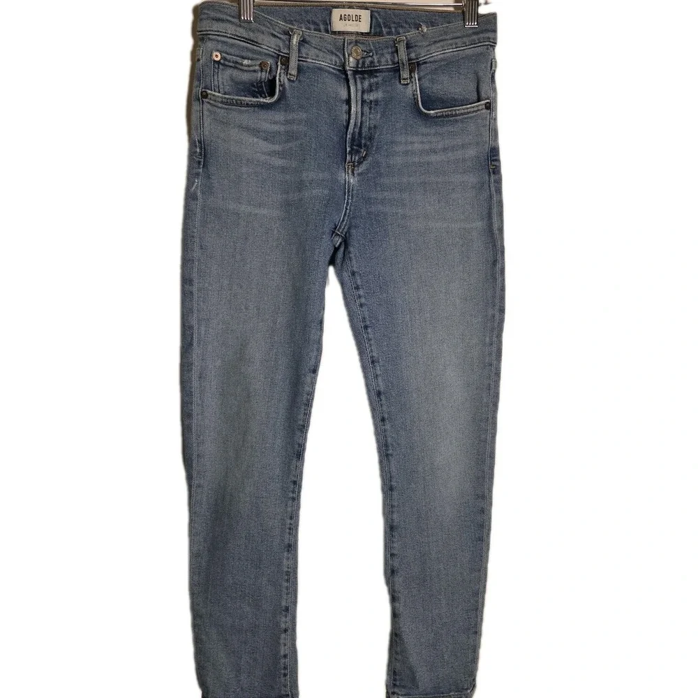 AGOLDE‎ Toni High Rise Skinny Crop Jeans Size 26 Light Wash Stretch Denim