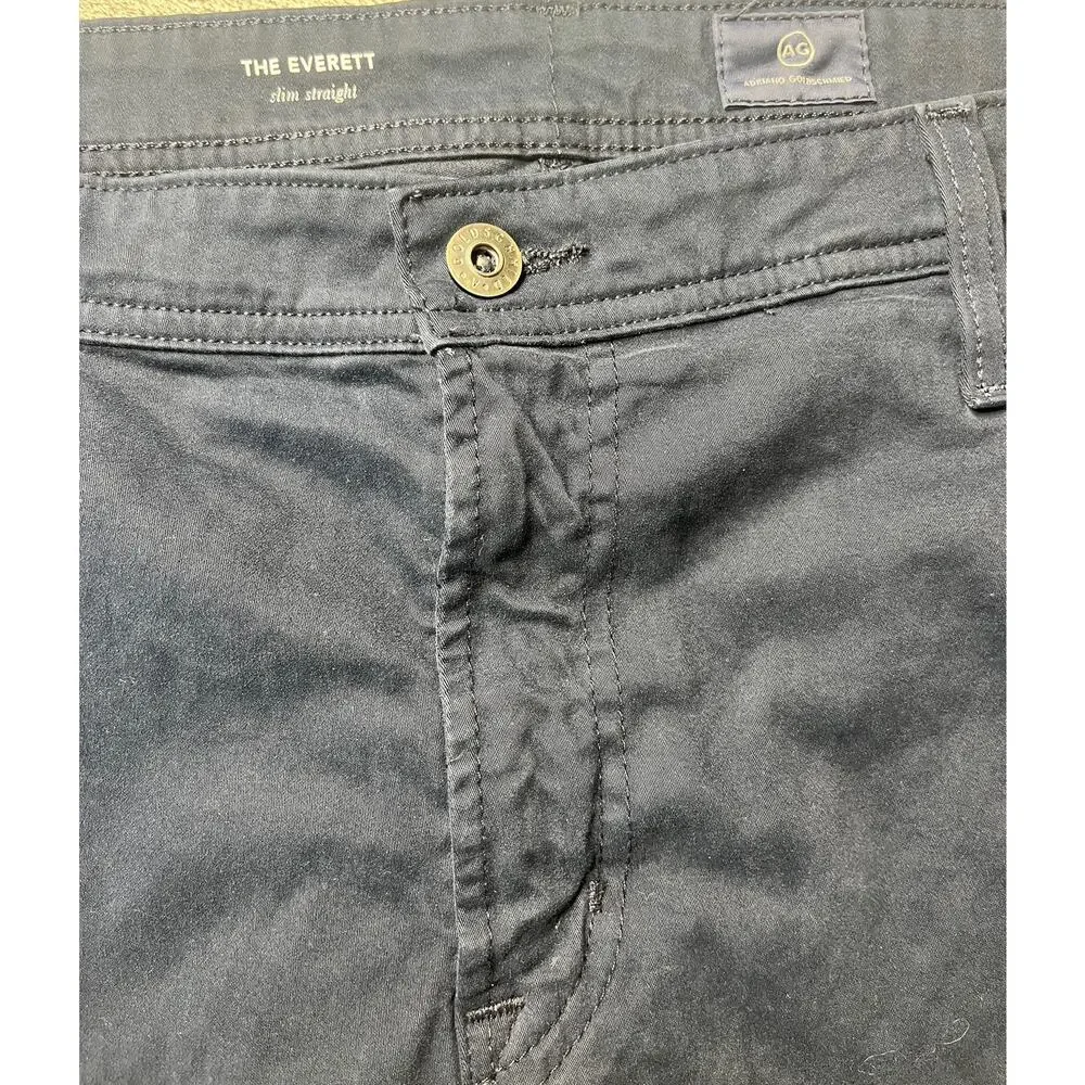 AG Adriano Goldschmied The Everett Slim Straight Pants Navy Blue 40x32 1794SUDBB