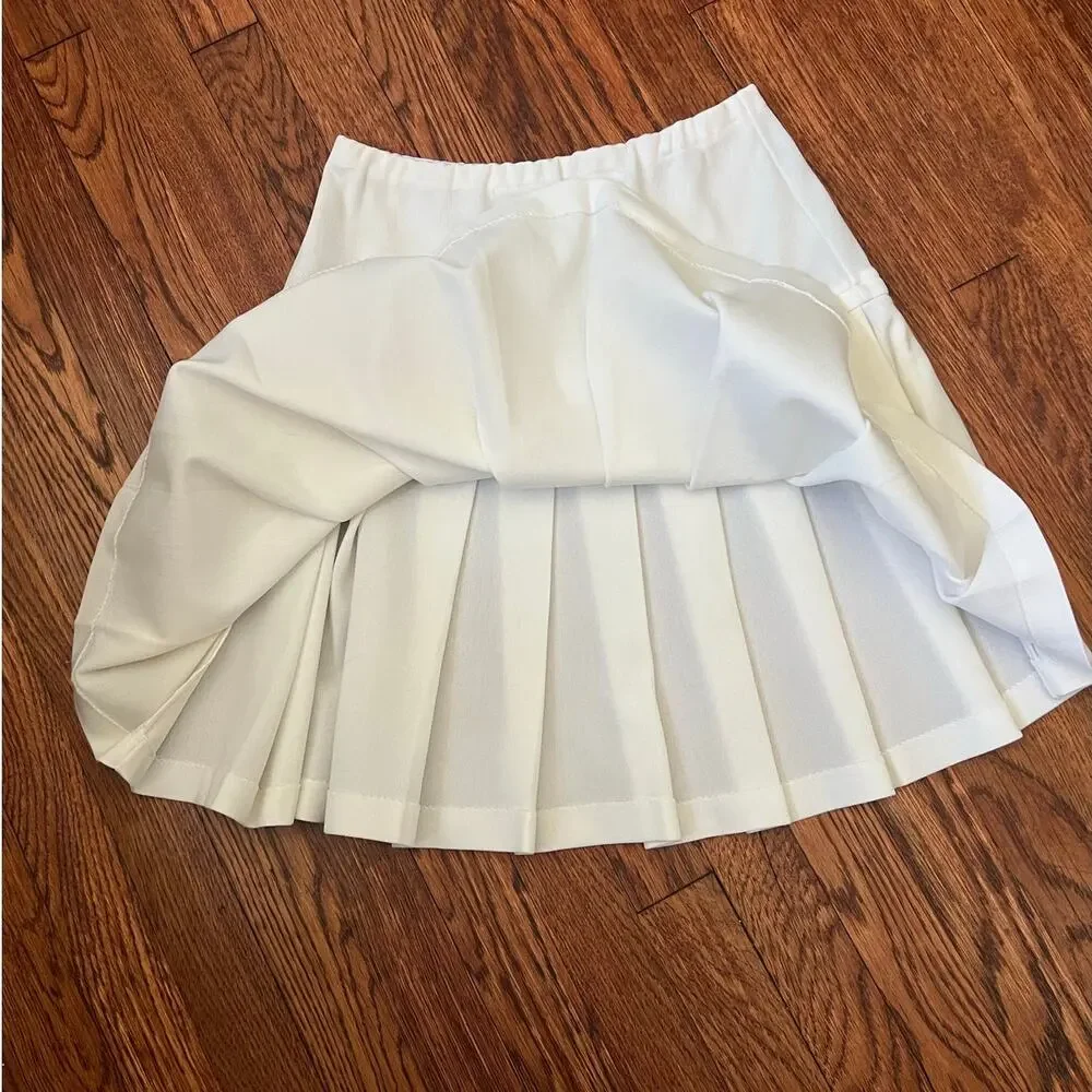 Vintage Act III White Pleated Tennis Golf Preppy Mini Skirt USA S/M 70s Coastal