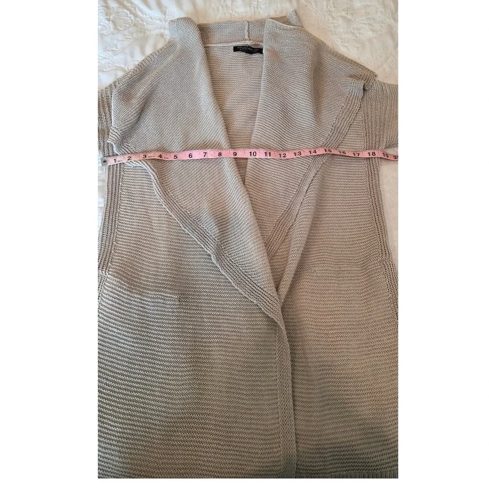 Banana Republic Waterfall Cardigan Italian Linen‎ Draped Beige Coastal Medium