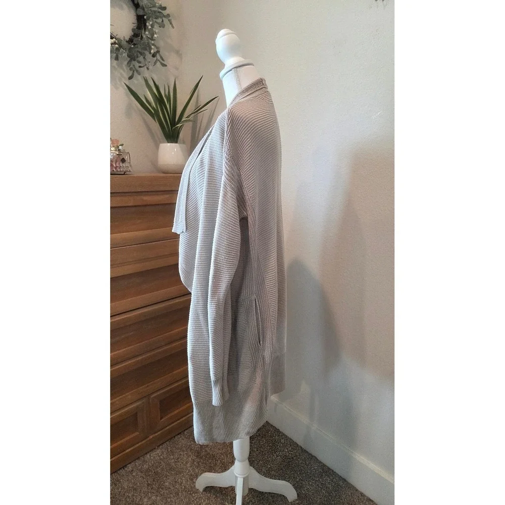 Banana Republic Waterfall Cardigan Italian Linen‎ Draped Beige Coastal Medium