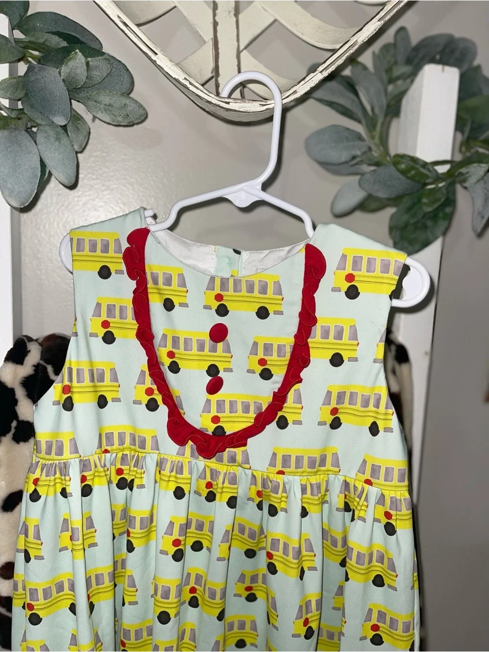 Classic southern smocks Yellow School Bus Print dress size 4t