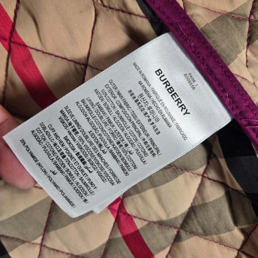 Burberry quilted jacket
