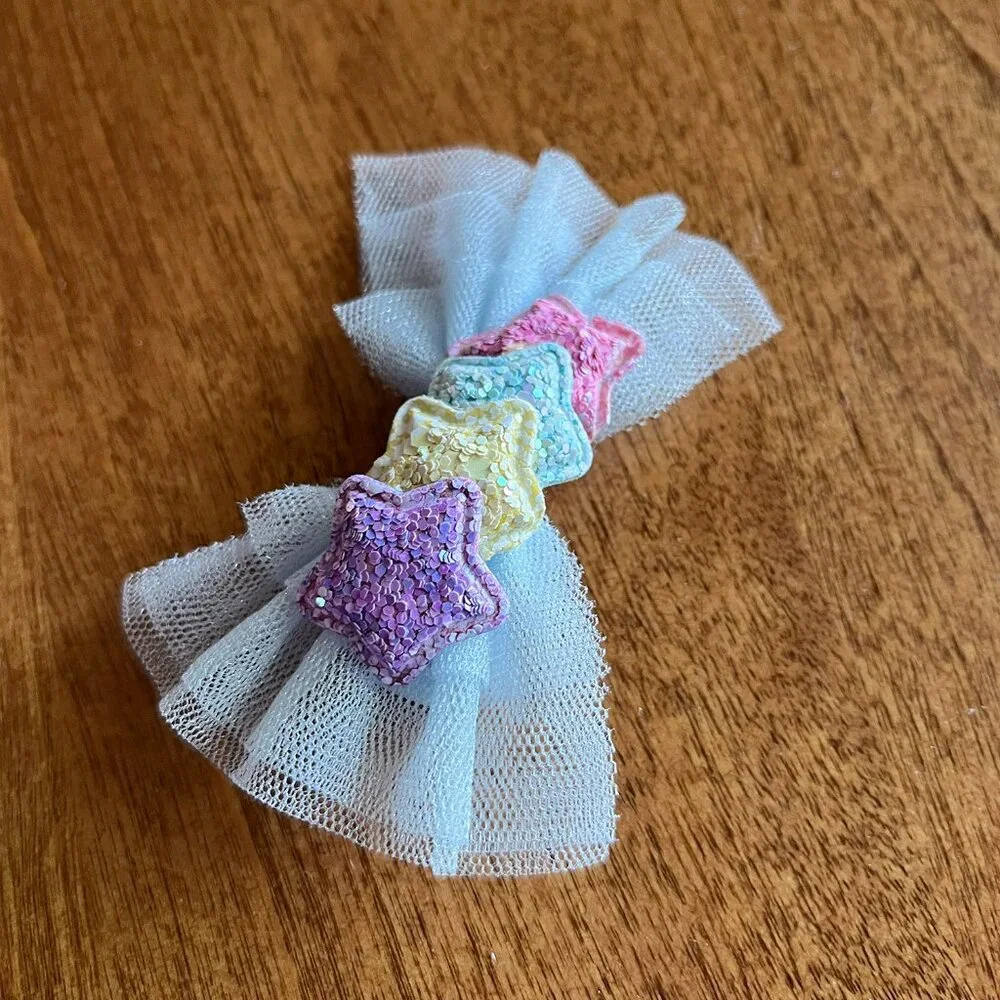 Stars and rainbows hair clips *Free in bundle*