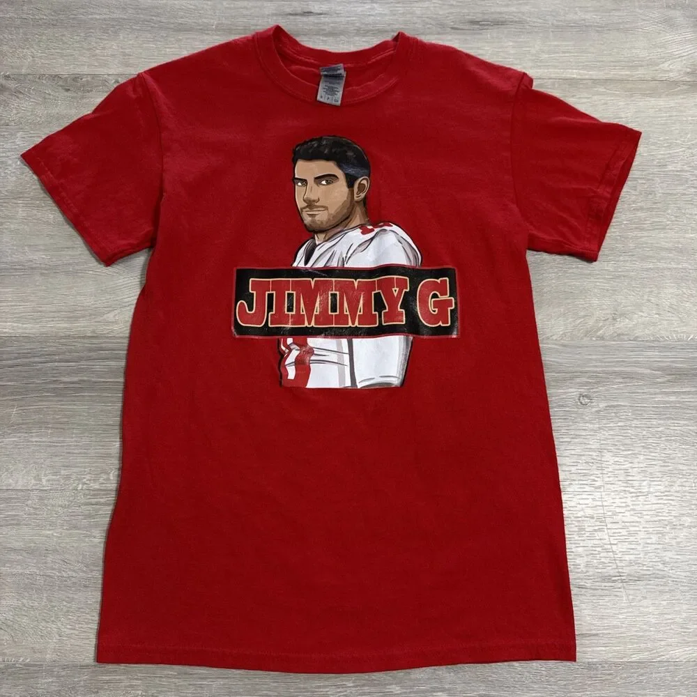Jimmy Garoppolo Shirt San Francisco 49ers NFL Football Red Tee Small
