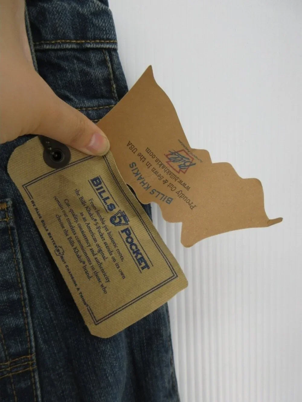 Bills Khakis Jeans 44X32 Straight Denim Classic Fit Vintage Wash NEW