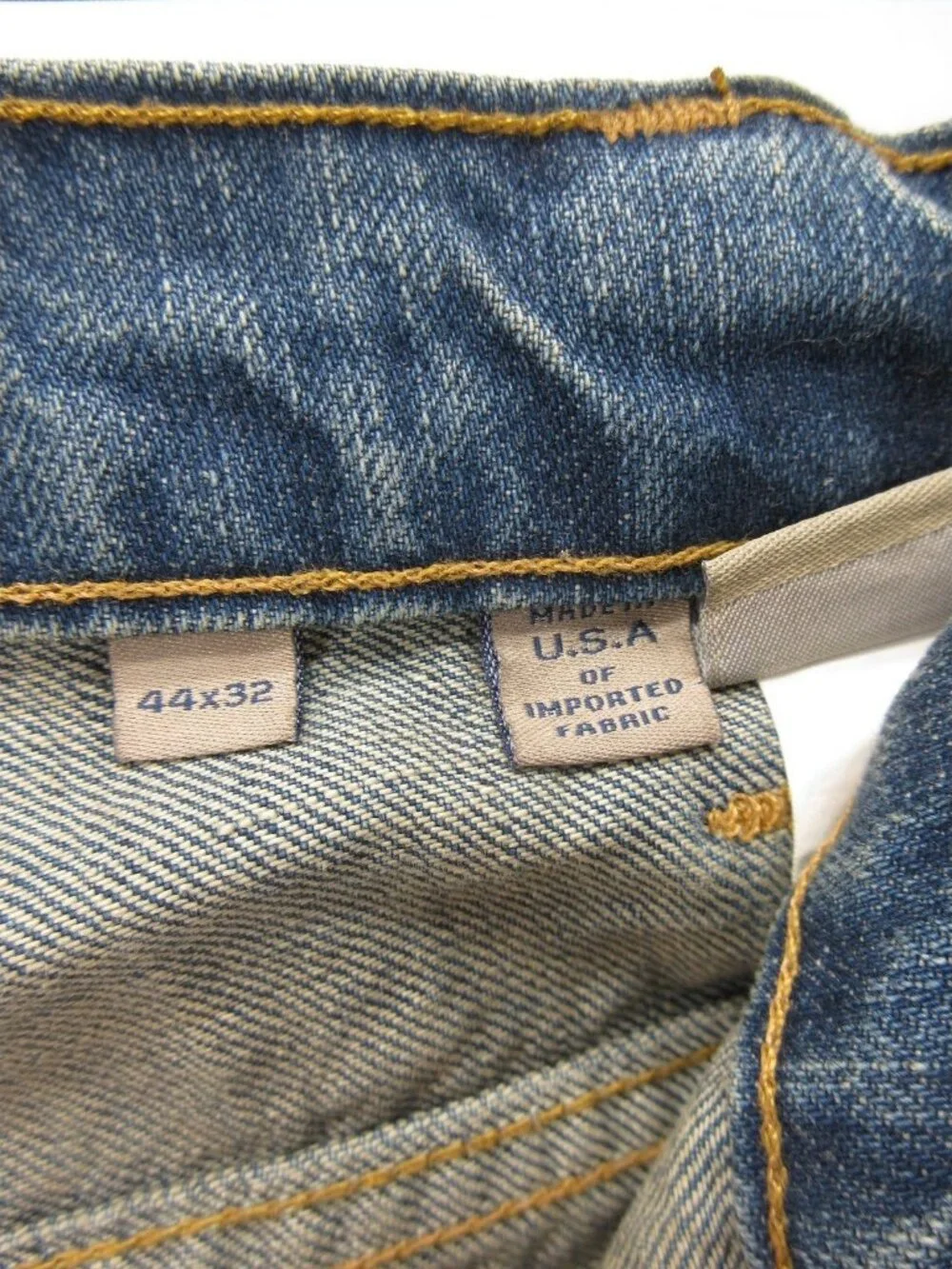 Bills Khakis Jeans 44X32 Straight Denim Classic Fit Vintage Wash NEW