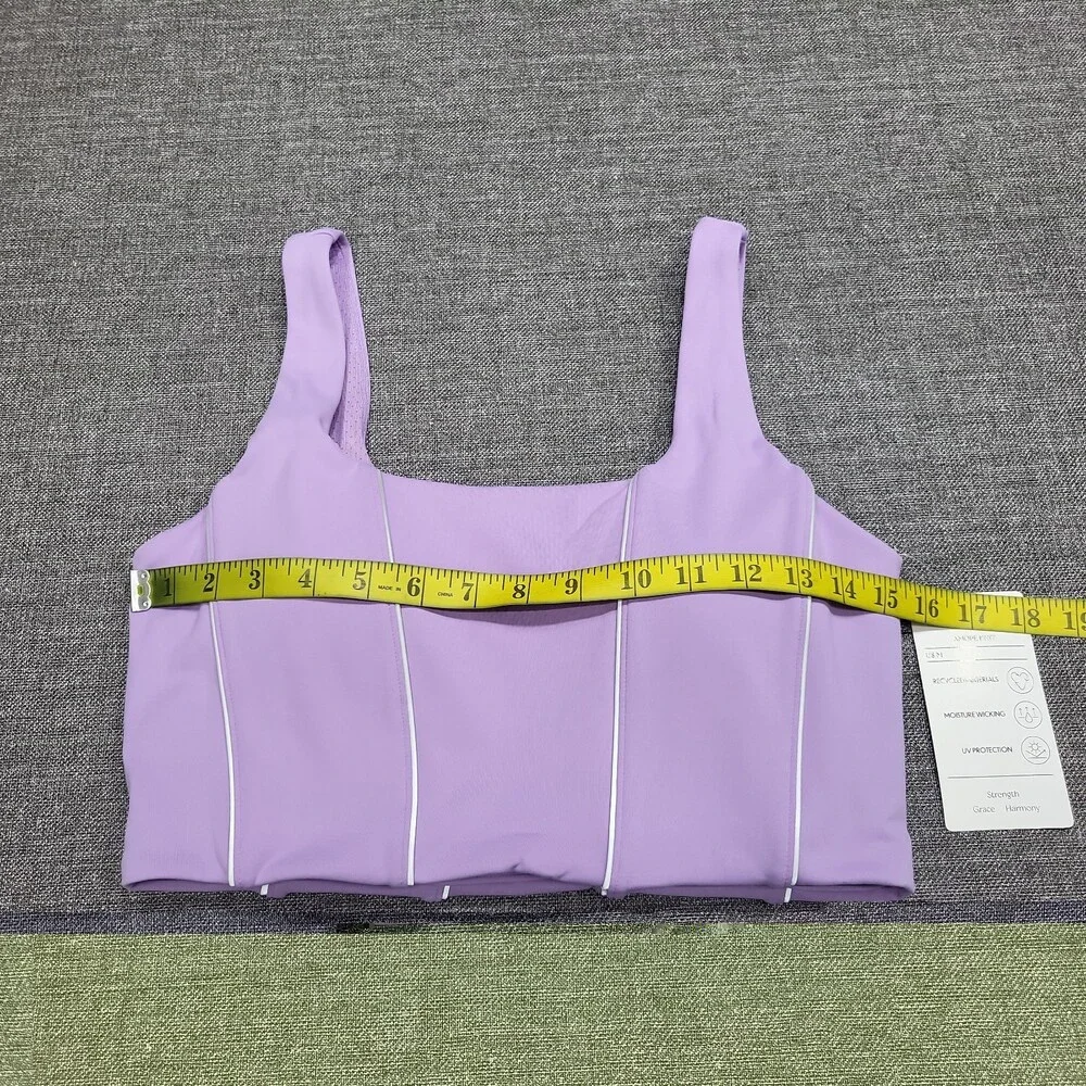 Isabella Womens UV protection Moisturwe Wicking Reflector Sports Bra Size M