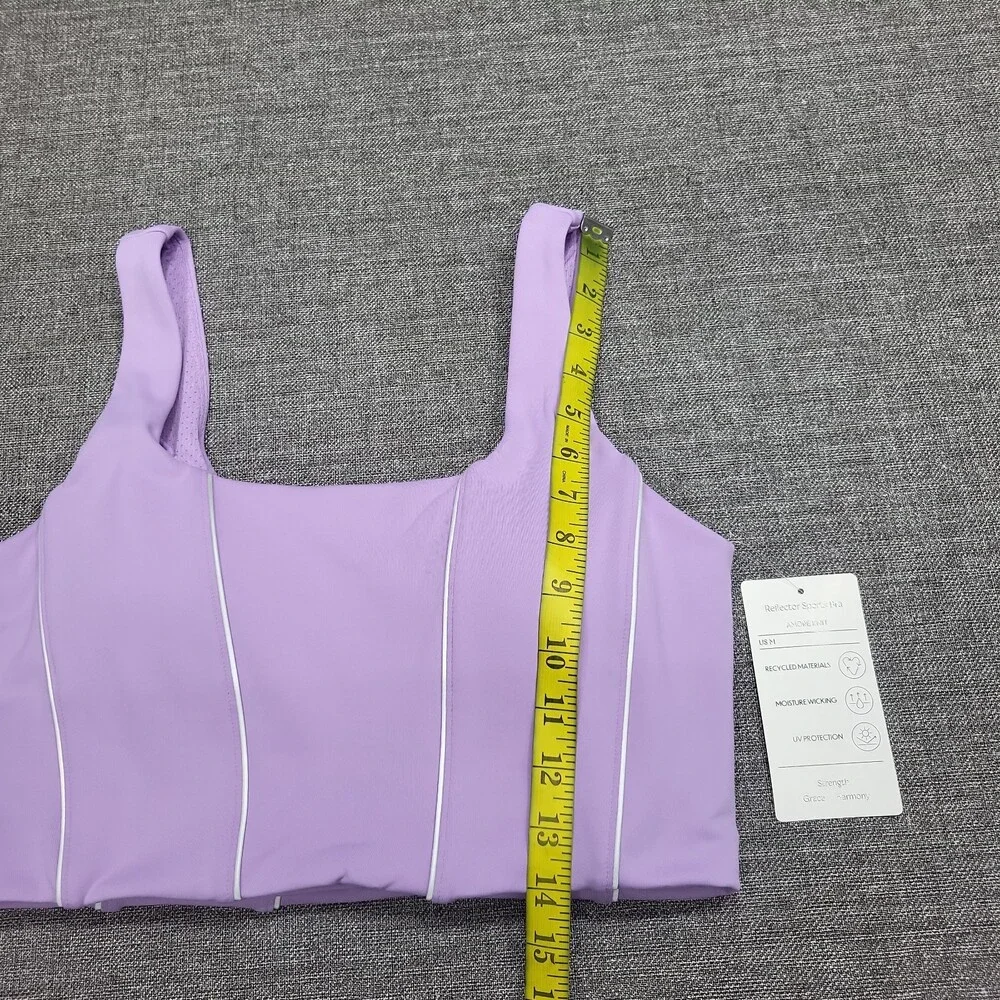 Isabella Womens UV protection Moisturwe Wicking Reflector Sports Bra Size M