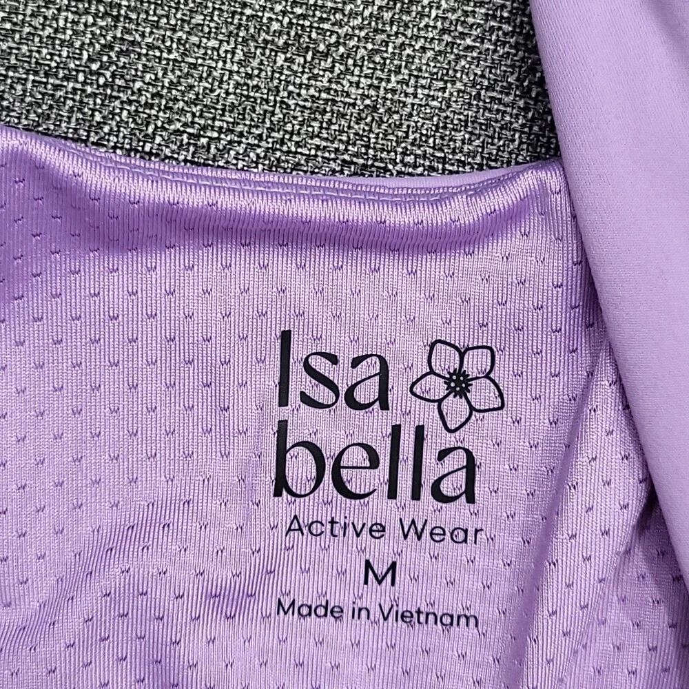 Isabella Womens UV protection Moisturwe Wicking Reflector Sports Bra Size M