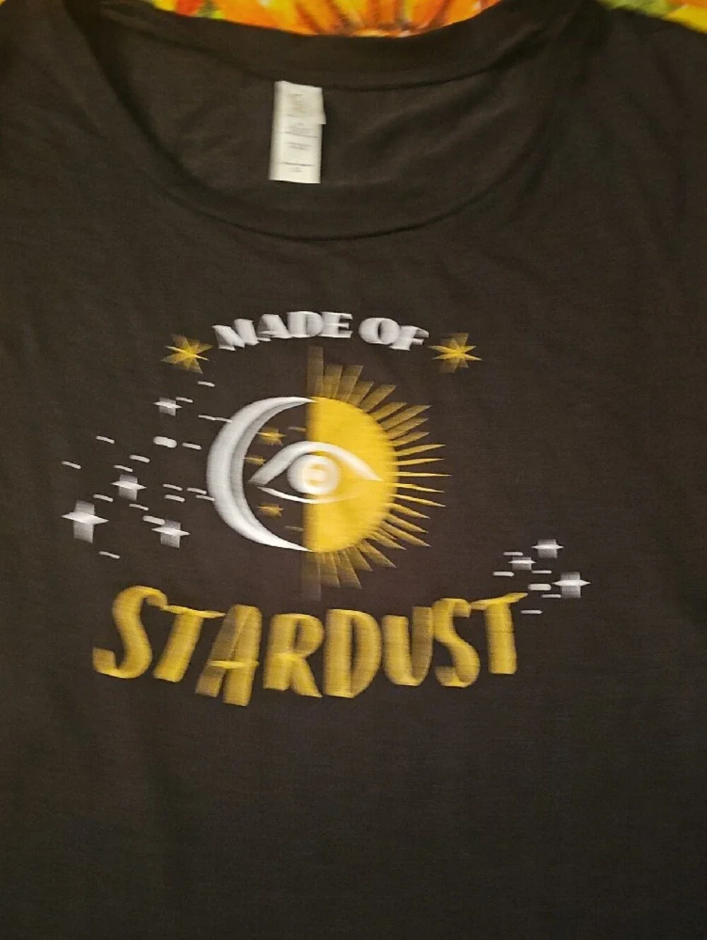 Made of Stardust Black Graphic Muscle Tank