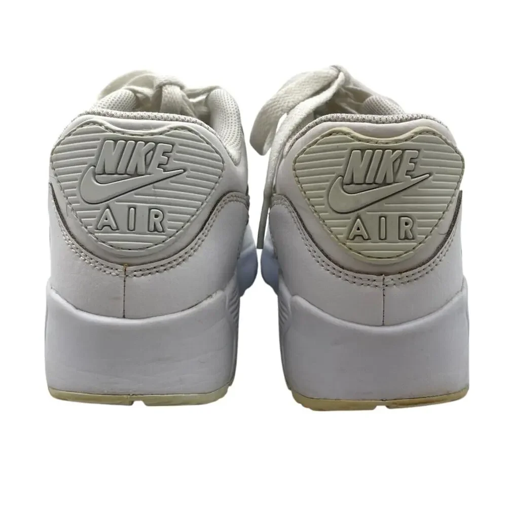 Nike Air Max 90 Sneakers Lace Up White Running Shoes US Size 4.5 Youth