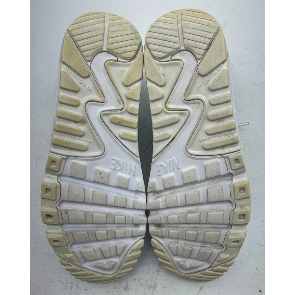 Nike Air Max 90 Sneakers Lace Up White Running Shoes US Size 4.5 Youth