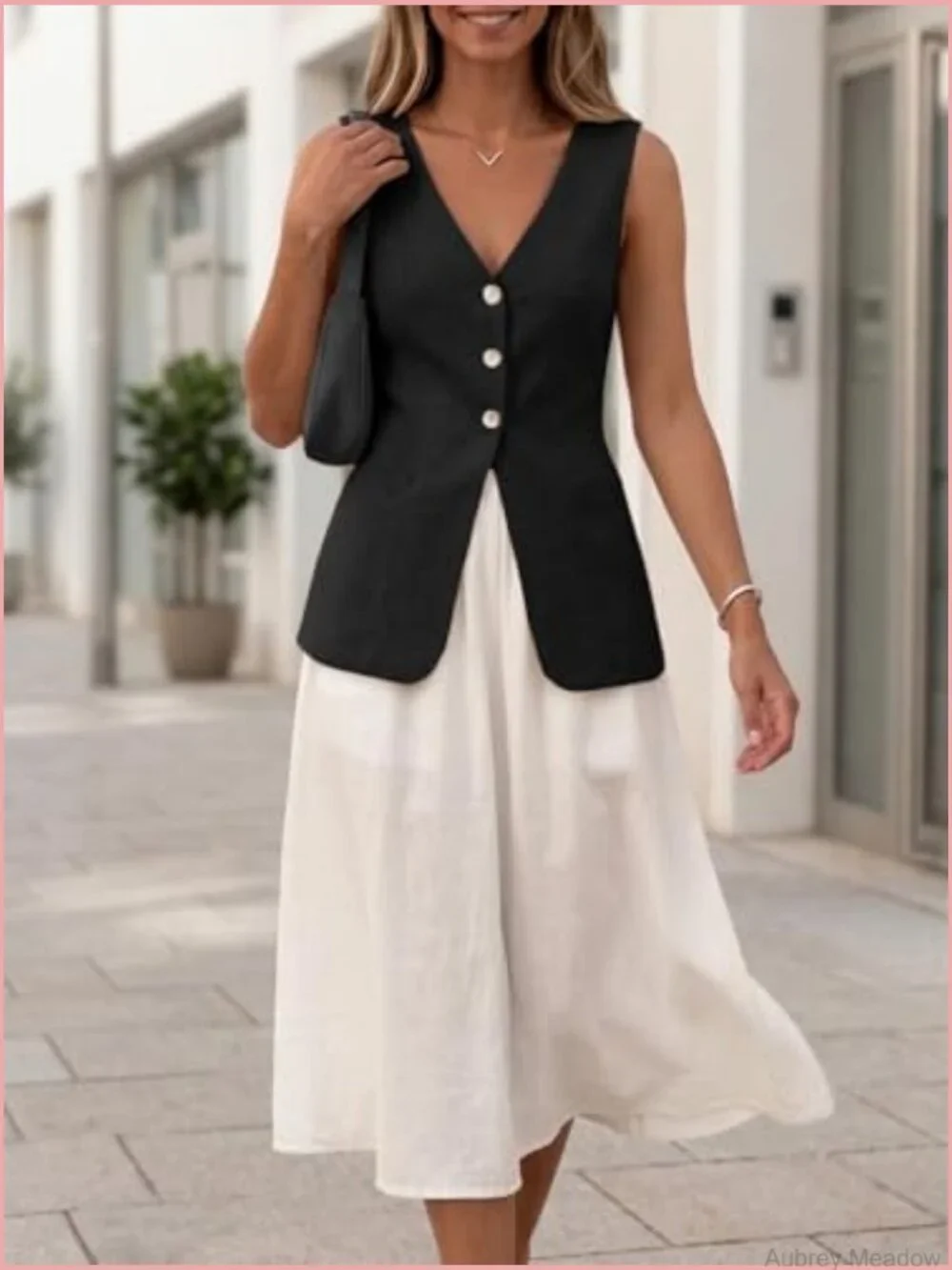 Lightweight Linen Blazer Vest Sleeveless Fully Lined Business Casual
