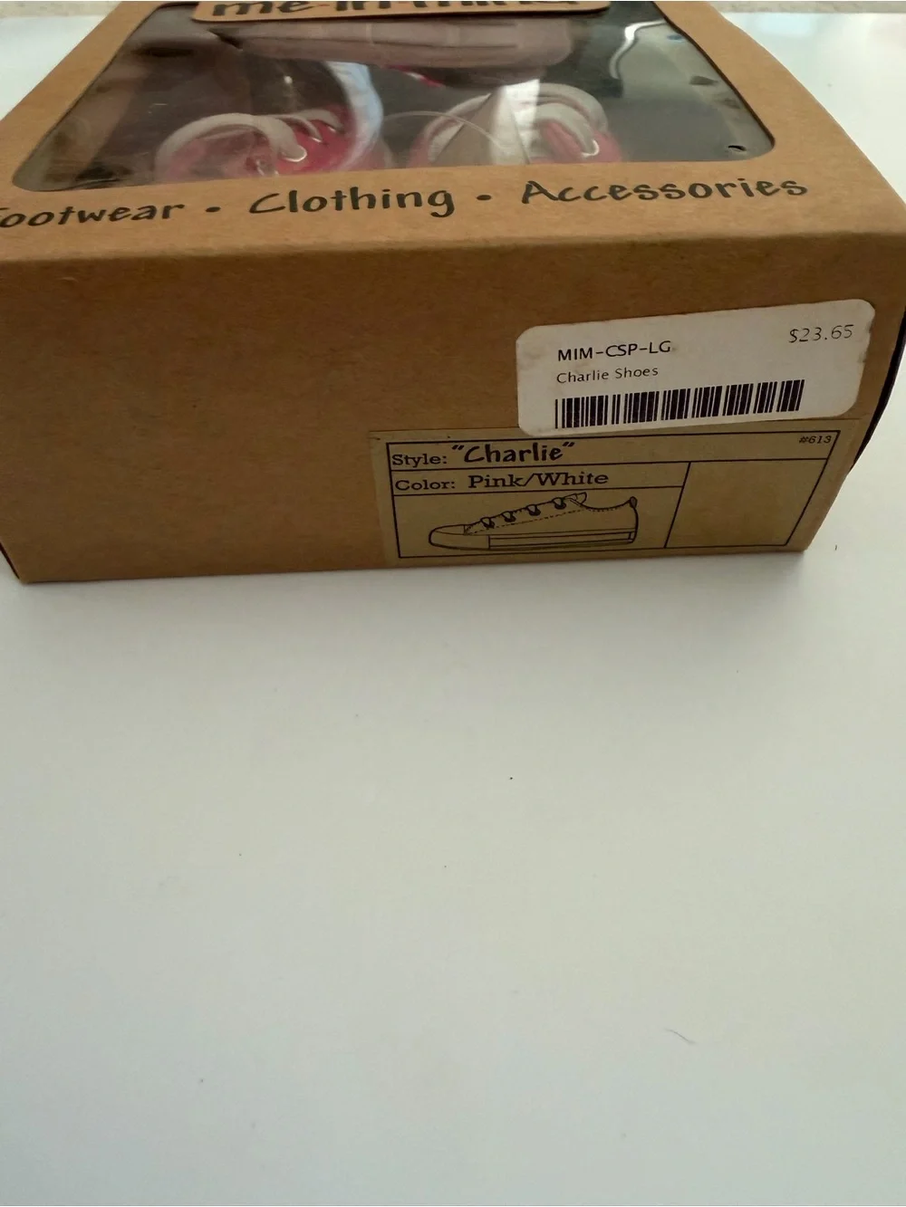 NWT Me-In-Mind Baby Girl Pink Canvas Crib Shoes | 12-18M Size 5-6