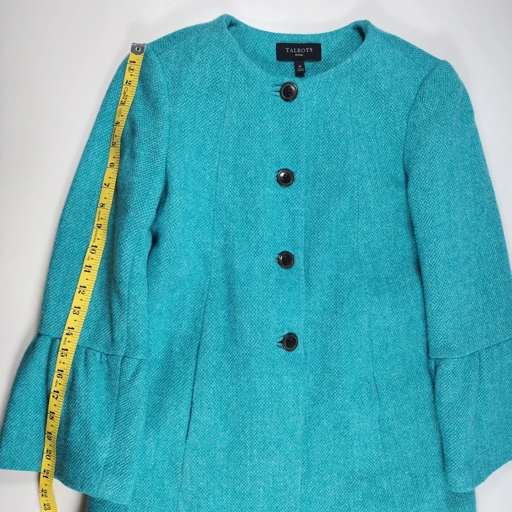 Talbots Petites Women's Wool Blend Jacket Size 2P Minimalist Career‎