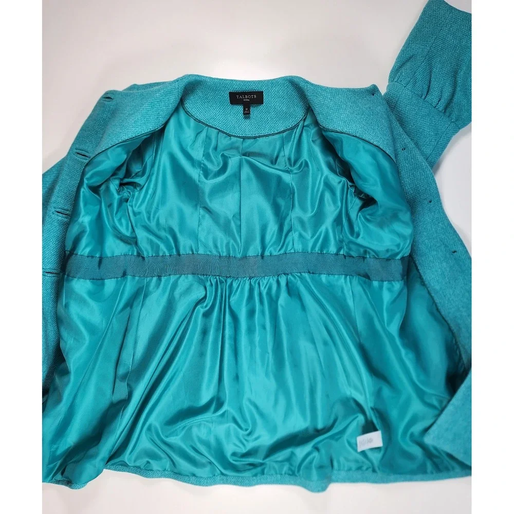 Talbots Petites Women's Wool Blend Jacket Size 2P Minimalist Career‎