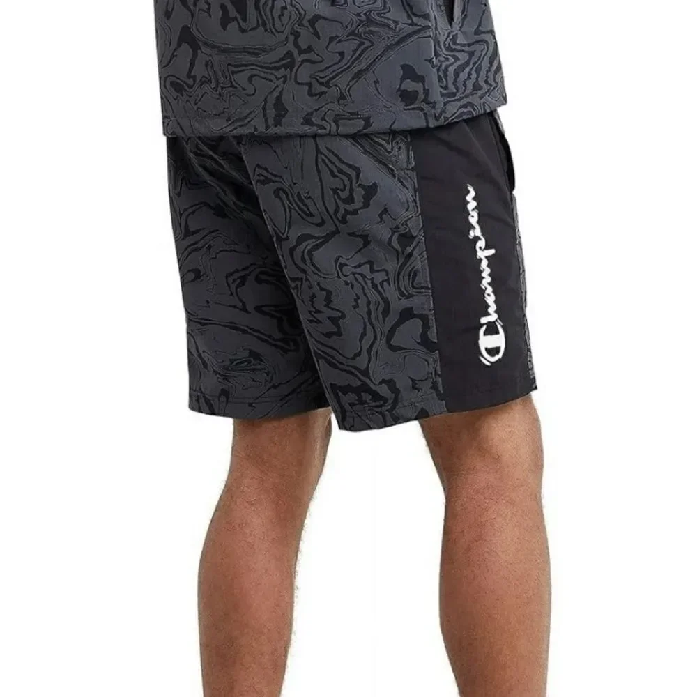 Champion Mens Gray Printed Nylon Casual Shorts NWT