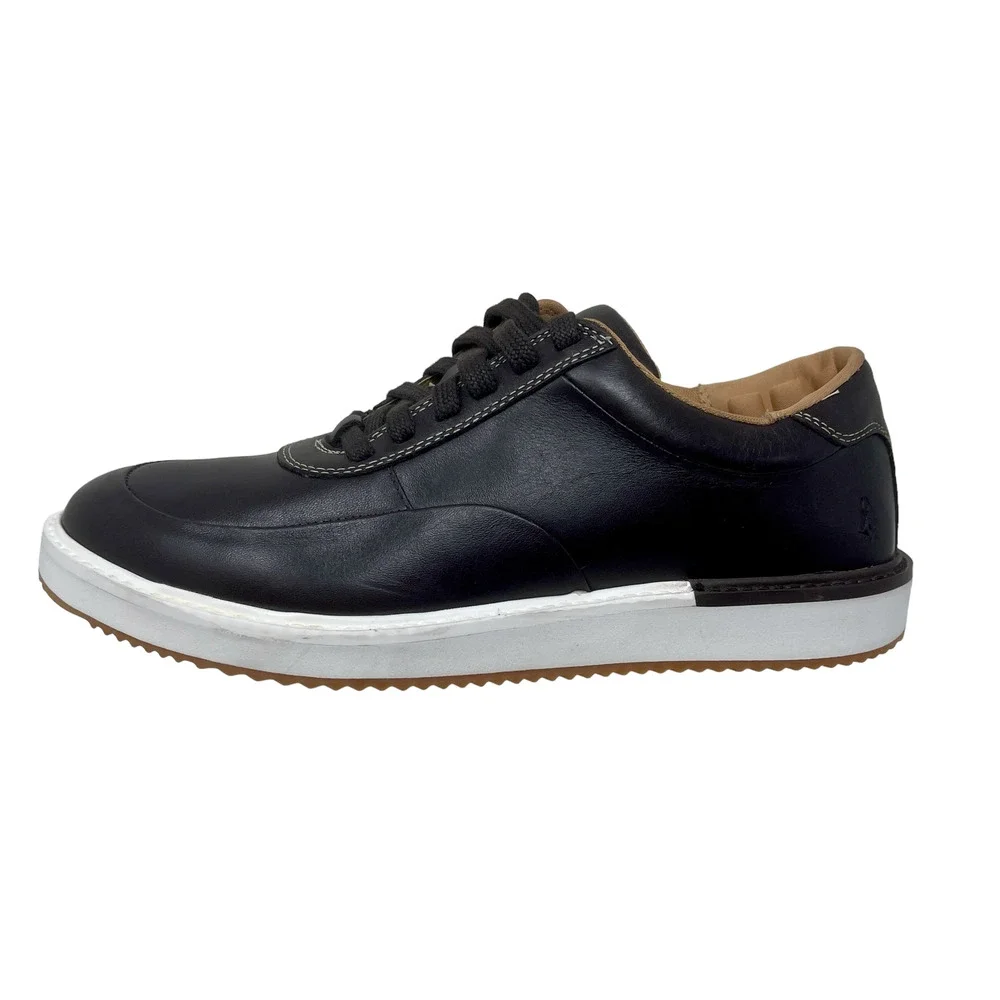 Hush Puppies Keaton Sneakers Leather Mens‎ 7 Dark Brown 114.9=K.10.4