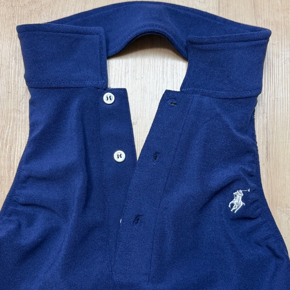 Polo Ralph Lauren Collar Terry One-Piece Swimsuit