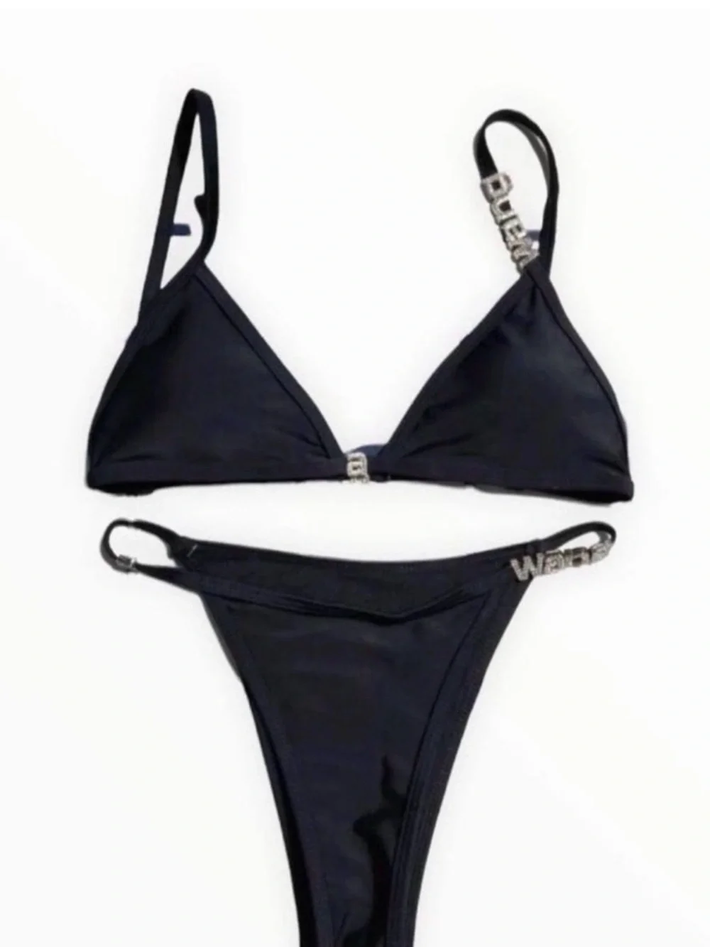 Alexander Wang Black Triangle Bikini Set