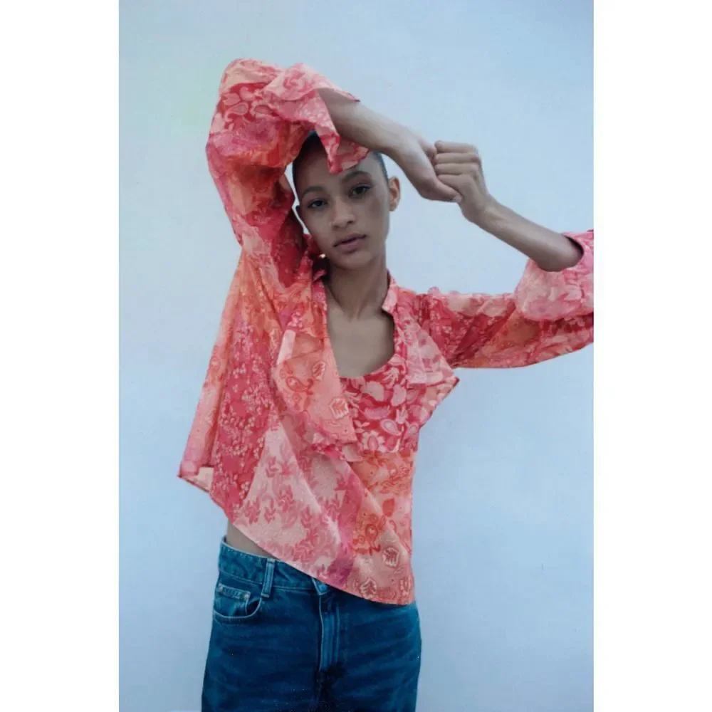 Zara patchwork printed
